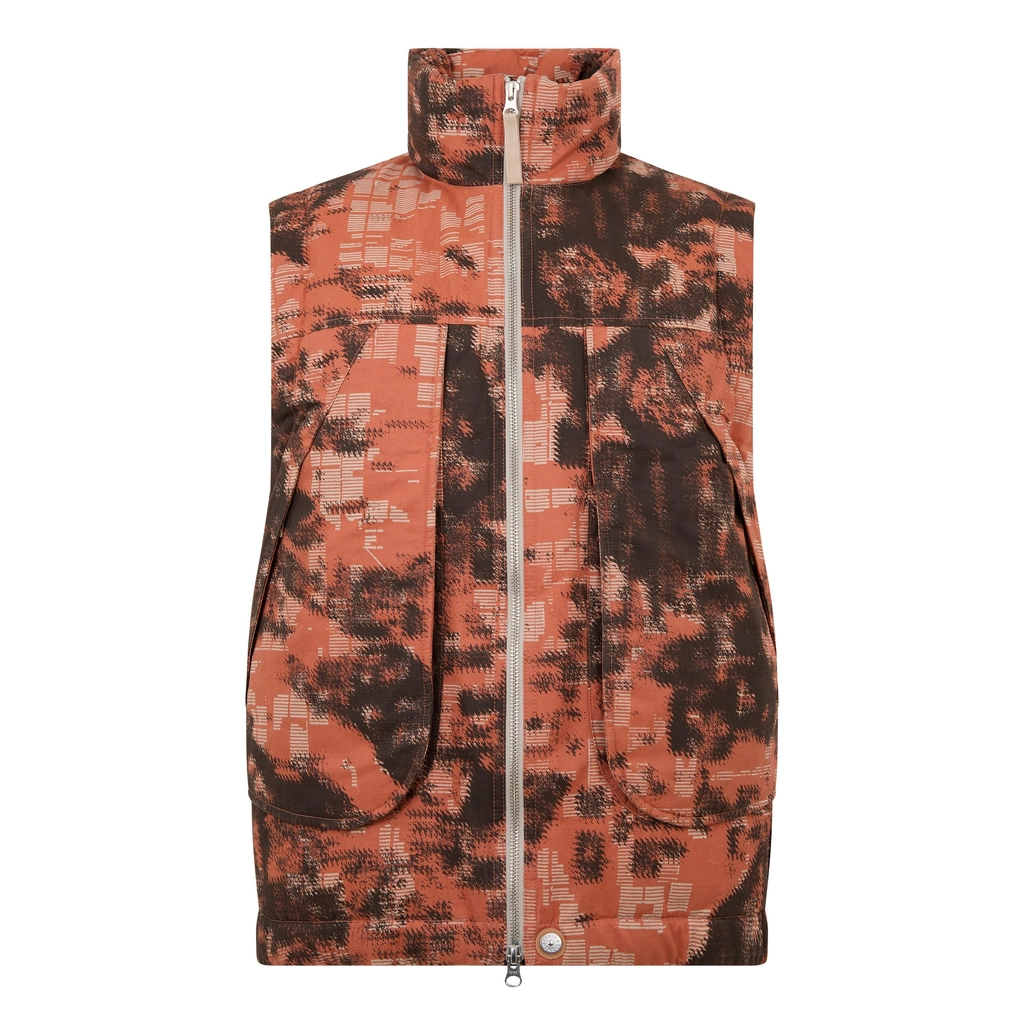 Stone Island Camouflage Gilet - Orange V0032